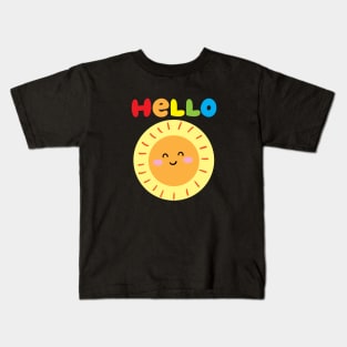 Rainbow Hello Sun Kids T-Shirt